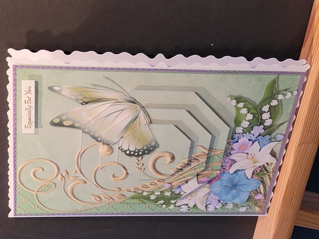 Lily Flowers with Butterfly Octagon Pyramid by Yana Pritchard