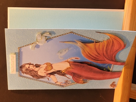 Oceania Mermaid A4 Red by Yana Pritchard
