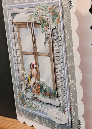 CHRISTMAS WINDOW - GOLDFINCH by Yana Pritchard