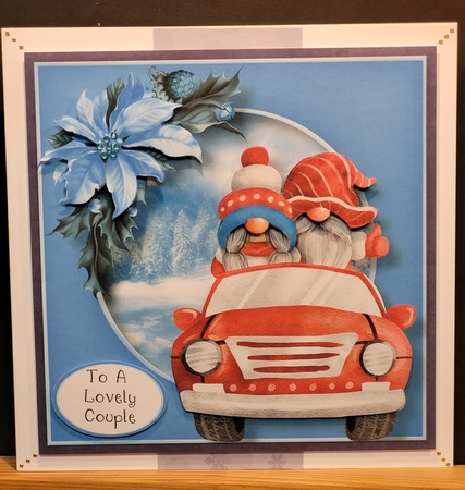 Merry Christmas To A Lovely Couple 8x8 by Yana Pritchard