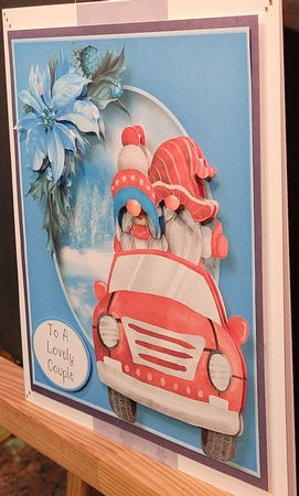 Merry Christmas To A Lovely Couple 8x8 by Yana Pritchard