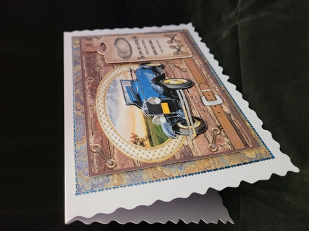 Classic car in oval card front 6 by Yana Pritchard
