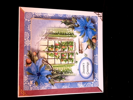 Vintage Watercolour Winter - The Christmas Window 8x8 by Yana Pritchard