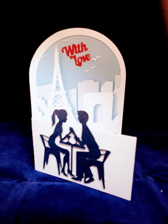 With Love Arch card with Backing Paper by Yana Pritchard