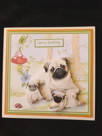 The Pug family 6x6 by Yana Pritchard
