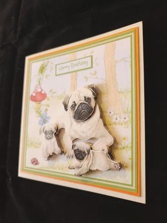 The Pug family 6x6 by Yana Pritchard