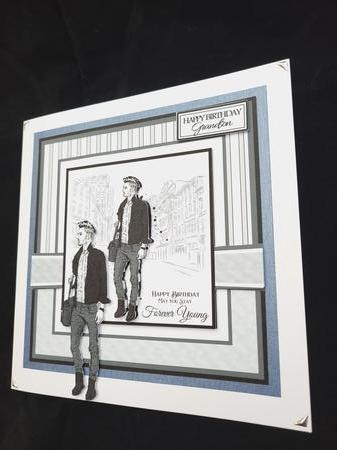 8x8 Forever Young Card Front with sentiments  by Yana Pritchard