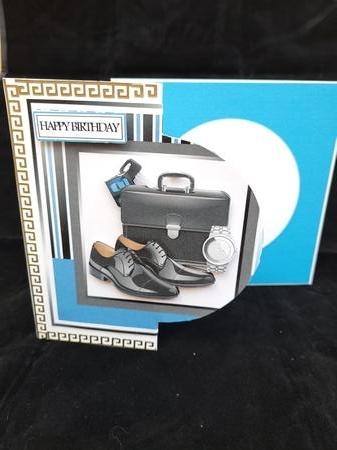 8x8 Mens Briefcase Card Front and sentiments  by Yana Pritchard
