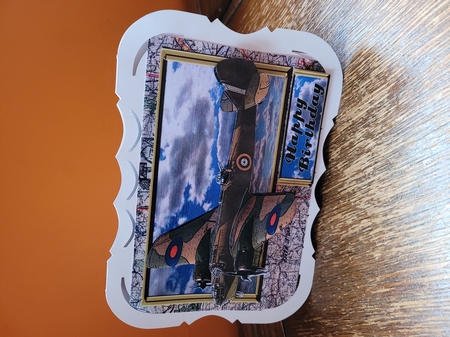 Ww2 Birthday Bomber Card Front by Yana Pritchard