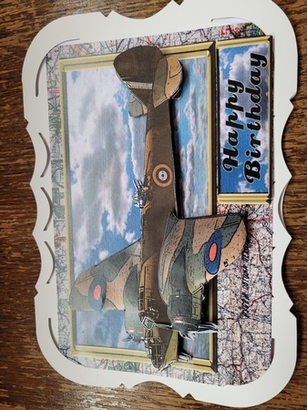 Ww2 Birthday Bomber Card Front by Yana Pritchard