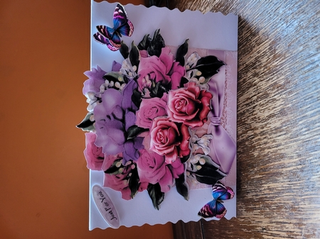 Flower Box Roses& Butterflies by Yana Pritchard