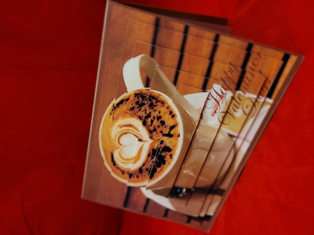 Coffee Heart Valentines A4 by Yana Pritchard