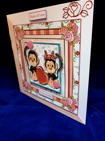 Romance Monkey Love Decoupage Topper by Yana Pritchard