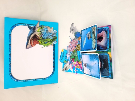 3D POP BOX CARD KIT - MAN EATERS by Yana Pritchard