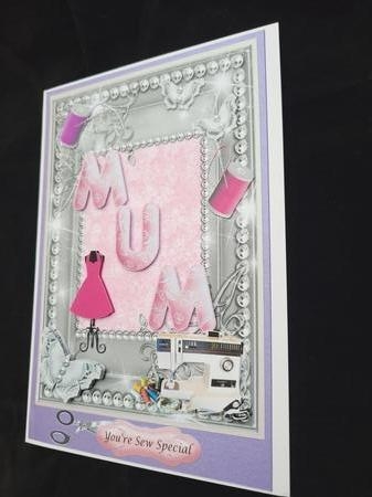 Happy Mothers Day or MUM Birthday Sewing card by Yana Pritchard