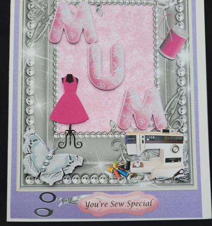 Happy Mothers Day or MUM Birthday Sewing card by Yana Pritchard