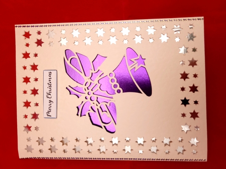 CHRISTMAS BELL FRAMED CARD 3 by Yana Pritchard