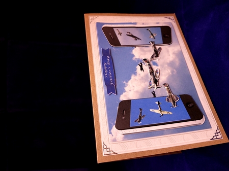 Aircraft Dual Phones - various sentiments and male family by Yana Pritchard