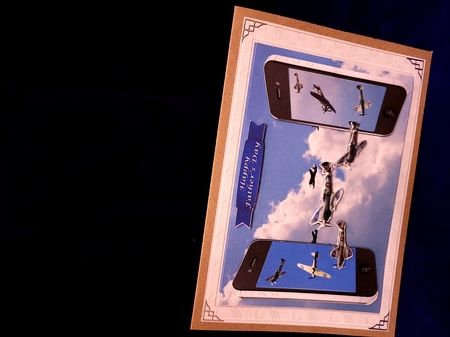 Aircraft Dual Phones - various sentiments and male family by Yana Pritchard