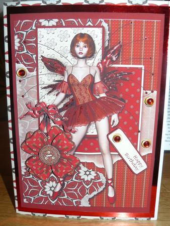 Celine Faerie Red Kit, 6 Pages, Including Decoupage Step by Step by Yvonne Benton