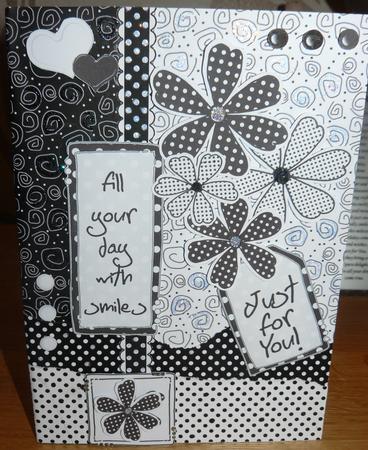 Monochrome Flowers Kit with Step by Step Decoupage by Yvonne Benton
