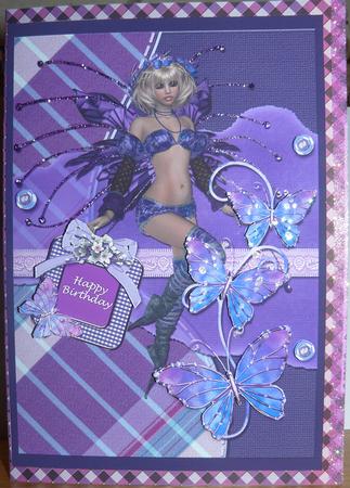 Laura Faerie Purple Kit, 6 Pages, Including Decoupage Step by Step by Yvonne Benton