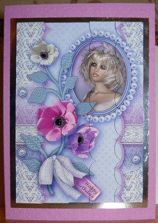 Skye Cameo, Blue, Tunnel Card Sheet by Yvonne Benton