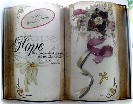 Book of Hope Card Topper by Yvonne Benton
