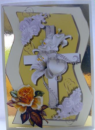 Lilies & Lace Card Topper by Yvonne Benton