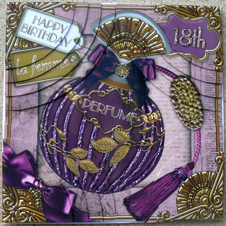 Amethyst Perfume 18th Birthday 8in Round Corner Stacker Kit by Yvonne Benton