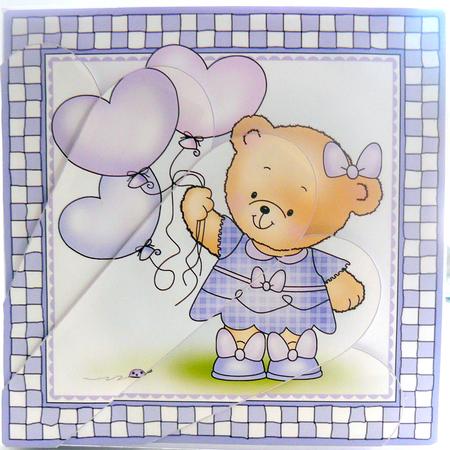 Rosie's Balloons Quick Card with Fan Pyramage Topper by Yvonne Benton