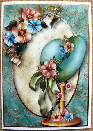 Beautiful Hat on a Stand with Flowers by Yvonne Benton