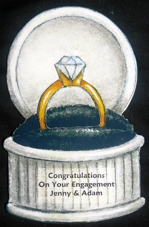 Engagment Ring Shaped Card by Yvonne Benton
