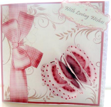 3D Butterfly Embellsihment and Card Front by Yvonne Benton