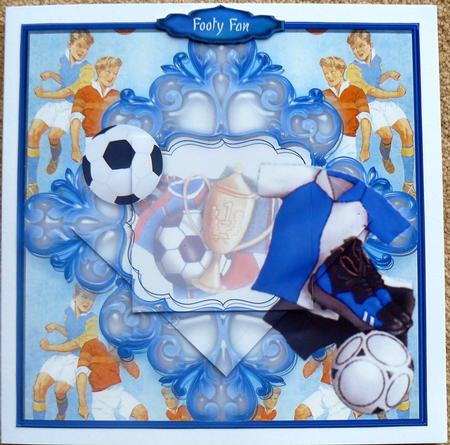 Football Crazy Flourish Frame 2-twist Pyramid by Yvonne Benton