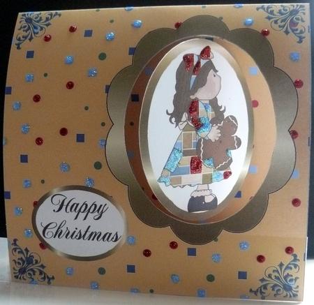 Patchwork Dress Girl Tent Card Kit by Yvonne Benton