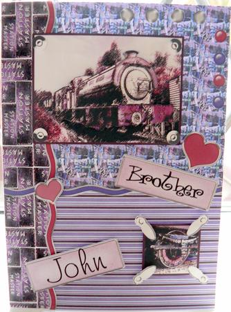Trains Kit in Burgundy with Step by Step Decoupage by Yvonne Benton