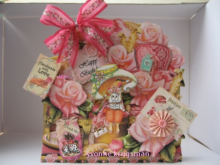 Vintage Lounging - on a Bed of Roses - Pink by Yvonne Krijgsman