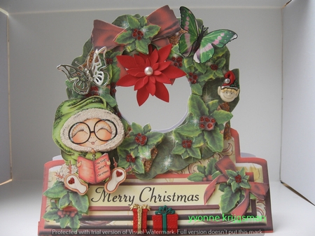 Wreath 1 - Traditional Holly & Pinecones by Yvonne Krijgsman