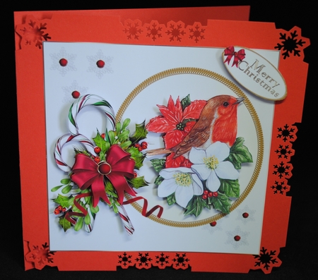 8x8 Christmas robin choice of 2 scenes mini kit by Yvonne Middleton