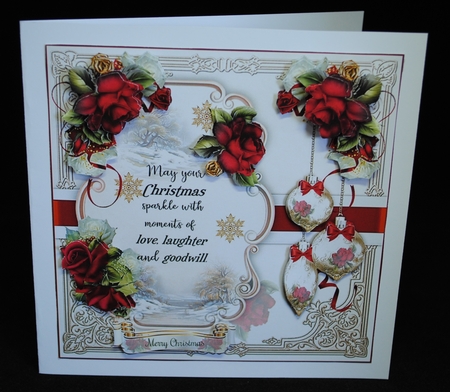Christmas Rose with Verse Mini Page Kit by Yvonne Middleton