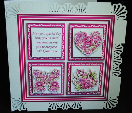 FLORAL SQUARES & VERSES All Occasions 7.5 Quick Layer Cards & Insert Bumper Kit by Yvonne Middleton