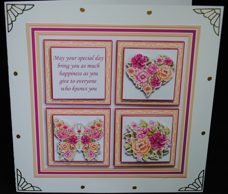 FLORAL SQUARES & VERSES All Occasions 7.5 Quick Layer Cards & Insert Bumper Kit by Yvonne Middleton