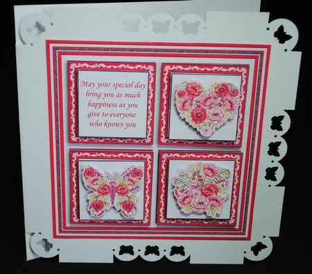 FLORAL SQUARES & VERSES All Occasions 7.5 Quick Layer Cards & Insert Bumper Kit by Yvonne Middleton