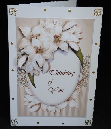 A5  Thinking of You Yvory Lilies by Yvonne Middleton