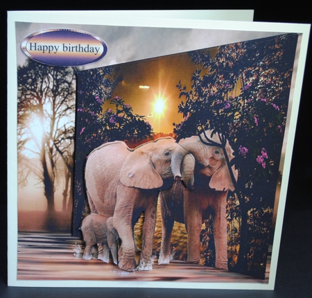 elephants at dawn by Yvonne Middleton