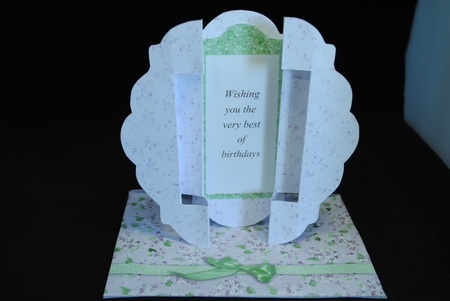 Lilac Blossoms Double Pop Out Card and Envelope by Yvonne Middleton