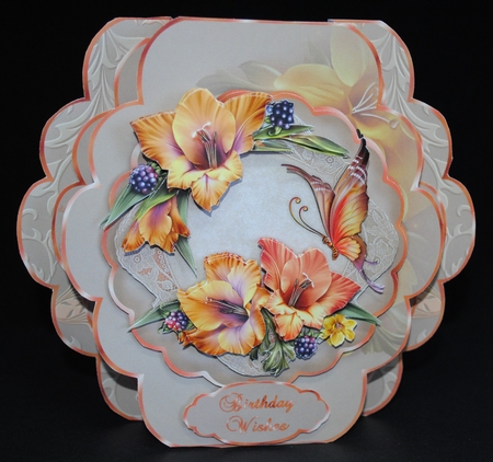 Gladioli - Quick & Easy Pop-out Card Mini-Kit by Yvonne Middleton