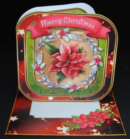 Christmas Wreath - Cut & Fold Card by Yvonne Middleton