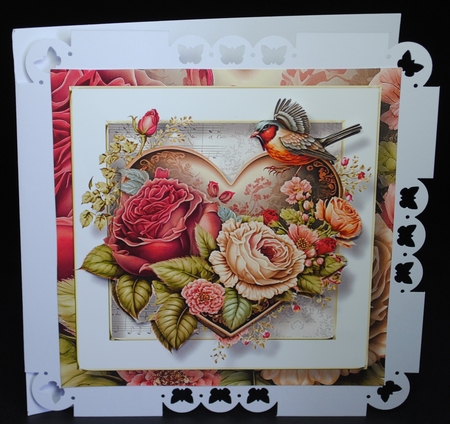 Gorgeous Vintage Heart 5 8x8 by Yvonne Middleton